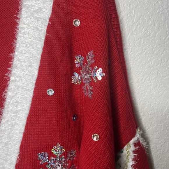 NWT NEW Womens Jollidays Reindeer Button Front Cardigan Christmas Ugly Tacky XL - Picture 8 of 13
